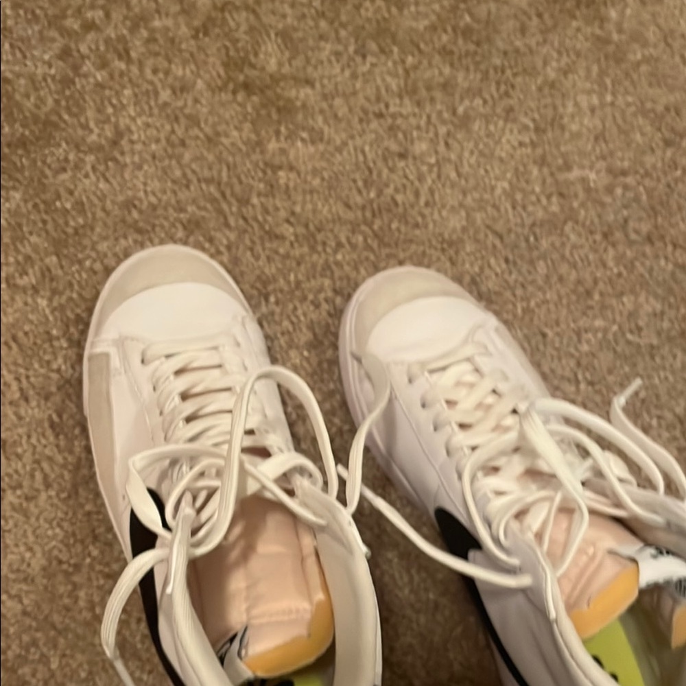 Nike White and Black Athletic Shoes